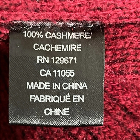 360 Cashmere Paloma Oxblood Plaid Pullover Sweater - Size Small - Picture 6 of 7